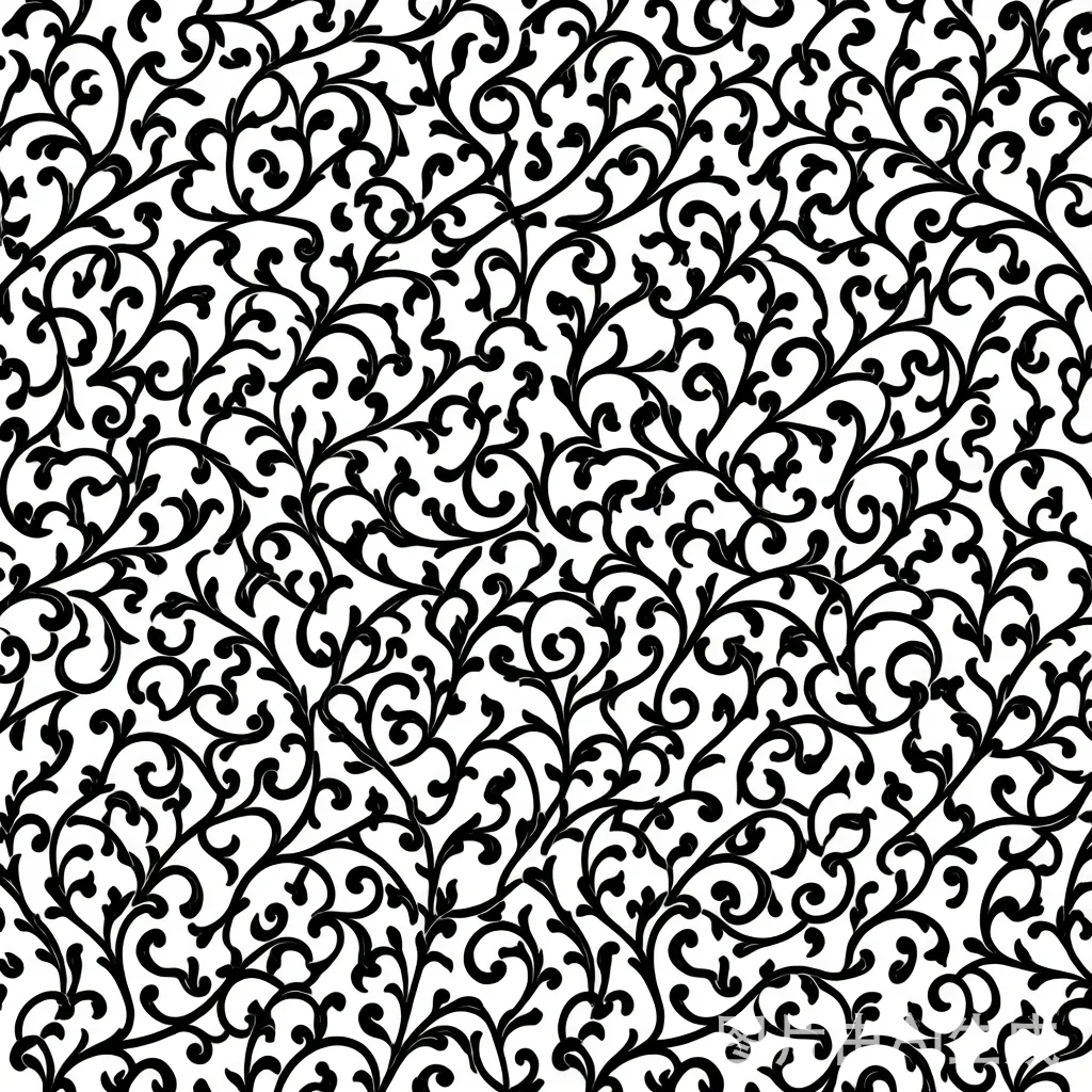 Full-field seamless vine pattern